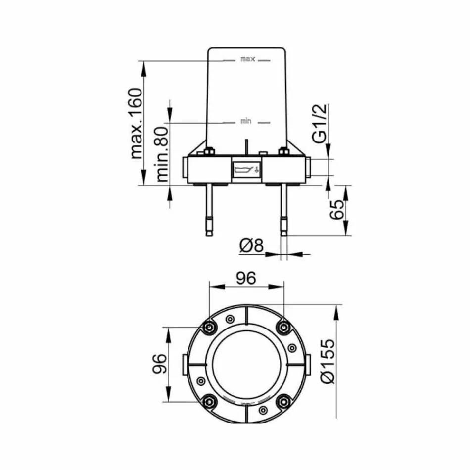 Mezclador monomando moderno para bañera en metal cromado - Girino Viadurini