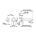 Mezclador monomando de pared de diseño cuadrado - Erik Viadurini