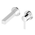 Mezclador monomando de pared para lavabo en latón cromado - Erik