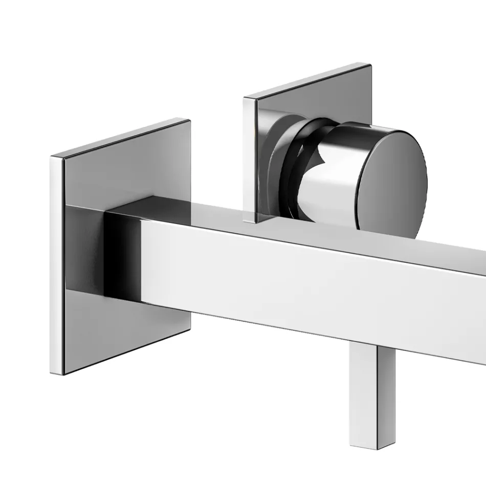 Mezclador monomando de pared para lavabo de latón - Erik Viadurini