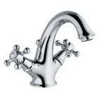 Mezclador alto de un orificio para lavabo de baño en latón Made in Italy - Lisca Viadurini