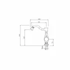 Mezclador de bidé con caño giratorio alto Made in Italy - Neno Viadurini