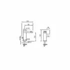 Mezclador de bidé con palanca lateral Made in Italy - Panela Viadurini