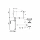 Mezclador de bidé con desagüe acabado cromado Made in Italy - Galla Viadurini