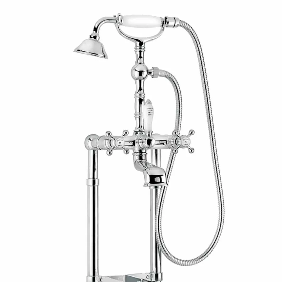 Mezclador de bañera clásico de latón Made in Italy - Eripio Viadurini