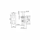 Mezclador de ducha de 3 vías de diseño Made in Italy - Bibo Viadurini