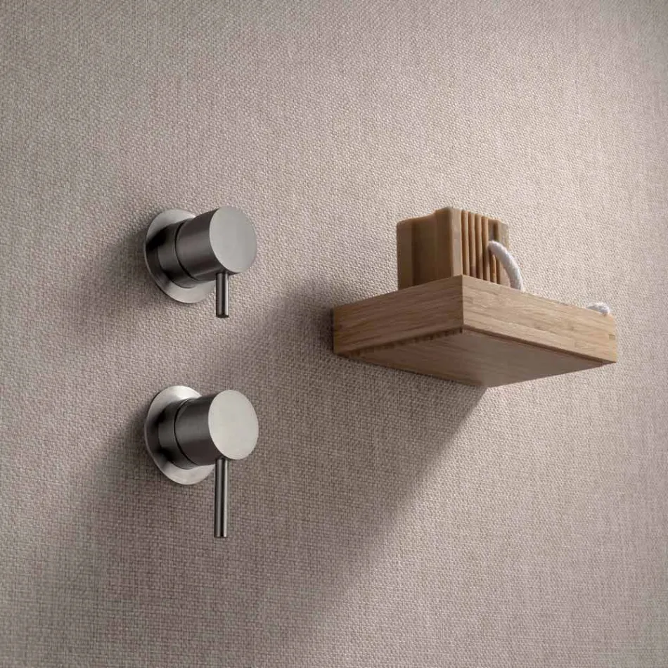 Mezclador de ducha con placas separadas en acero AISI 316L - Garras  Viadurini