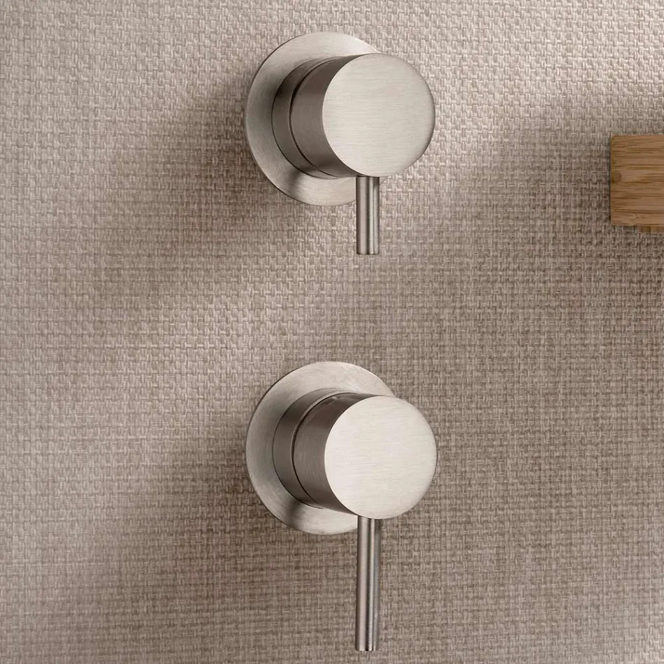 Mezclador de ducha con placas separadas en acero AISI 316L - Garras  Viadurini