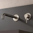 Grifo mezclador para lavabo empotrado en acero inoxidable AISI 316L - Artigli Viadurini