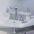Mezclador de lavabo de baño moderno de latón con tres orificios Made in Italy - Binsu