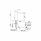 Mezclador de lavabo cuadrado de latón cromado Made in Italy - Medida Viadurini
