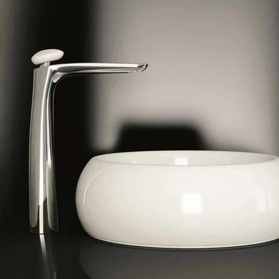 Mezclador de lavabo de latón de diseño Made in Italy - Besugo Viadurini