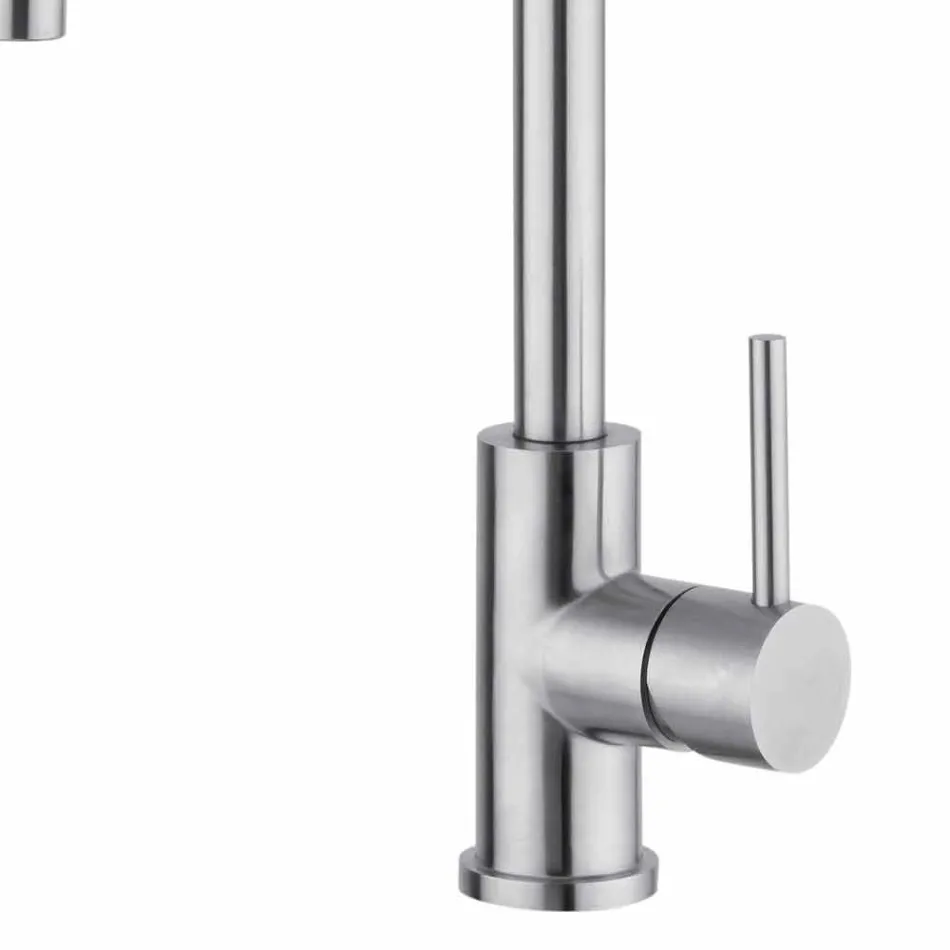 Mezclador de fregadero de cocina ajustable de acero inoxidable Made in Italy - Lilio Viadurini