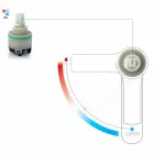 Mezclador de lavabo de baño de latón sin desagüe Made in Italy - Sindra Viadurini