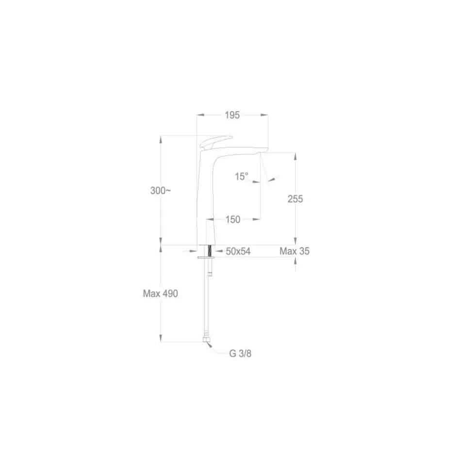Mezclador de lavabo de diseño de latón Made in Italy - Filipo Viadurini