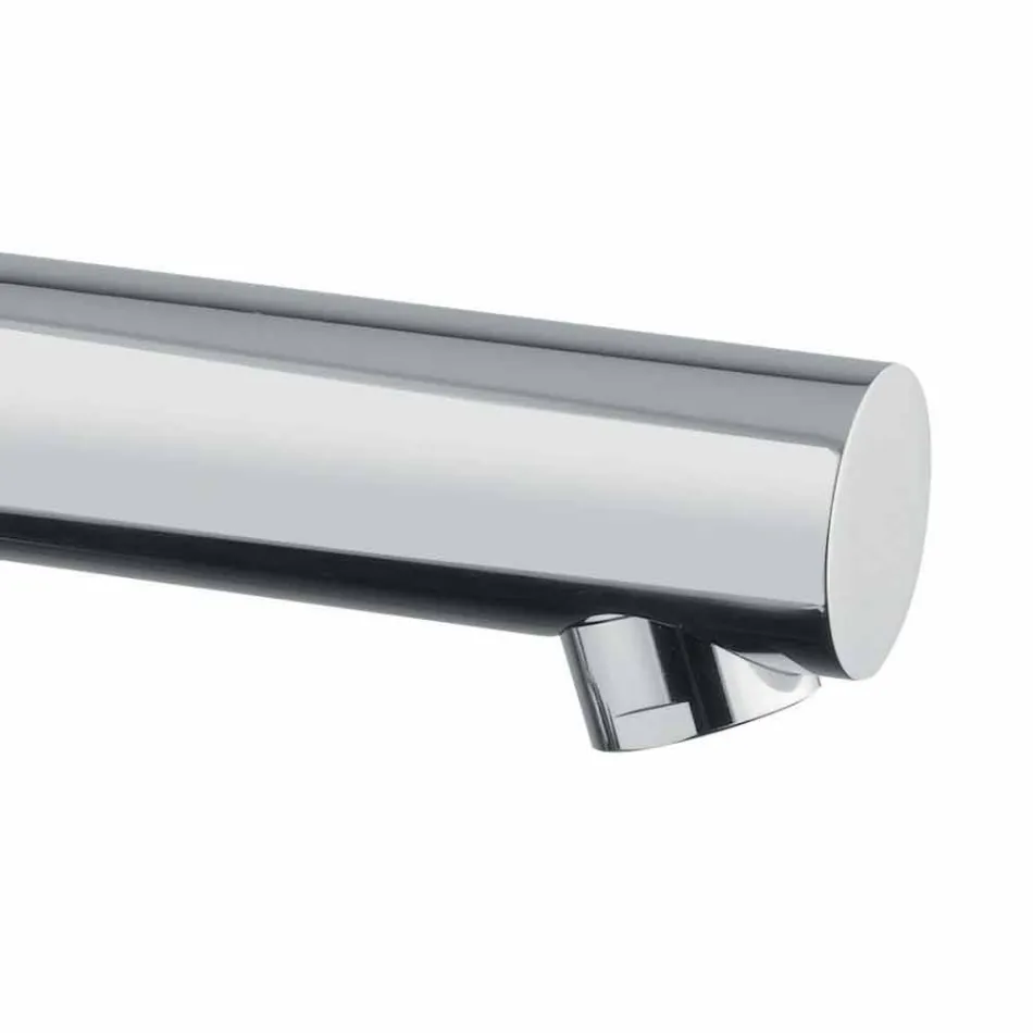 Mezclador de lavabo de latón cromado con desagüe fabricado en Italia - Ermia Viadurini