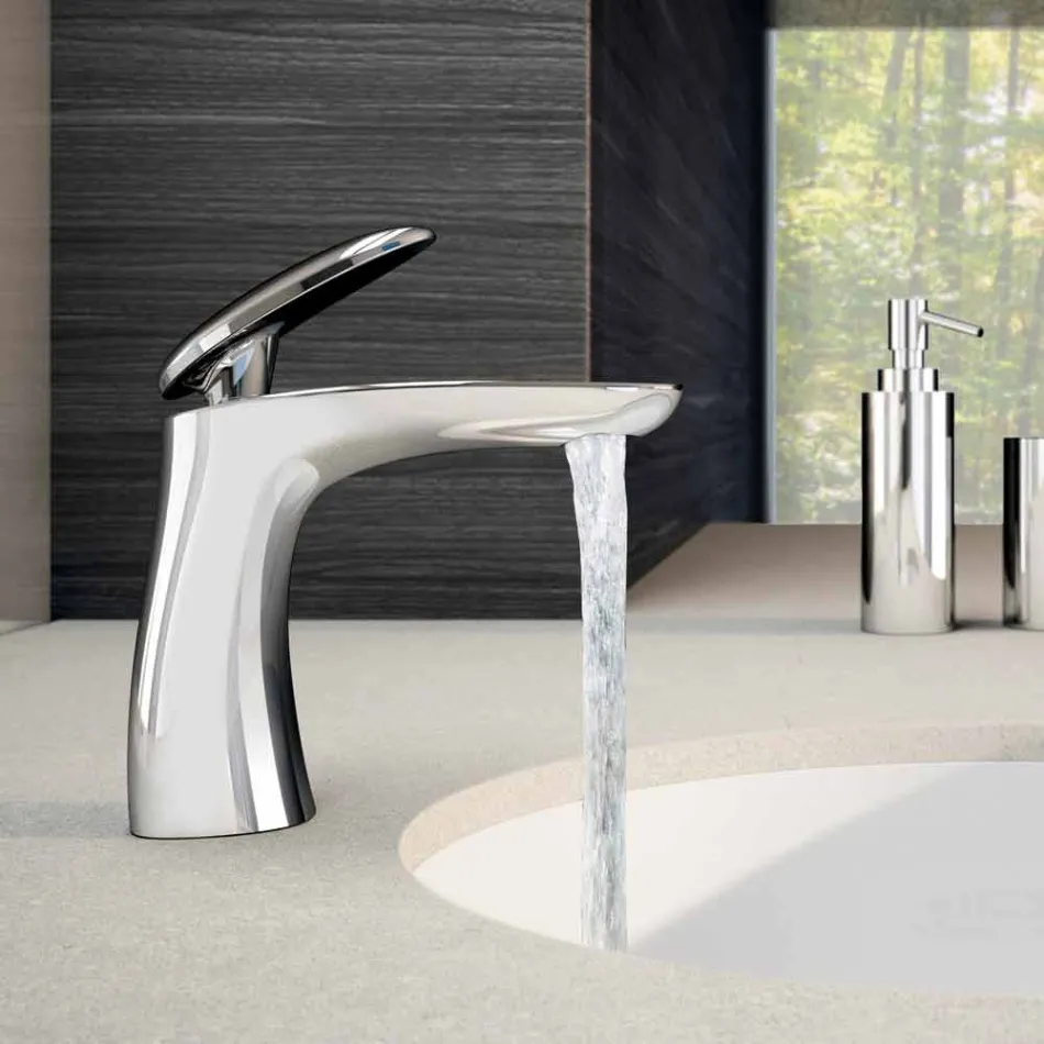 Mezclador de lavabo de latón cromado Made in Italy - Filipo Viadurini