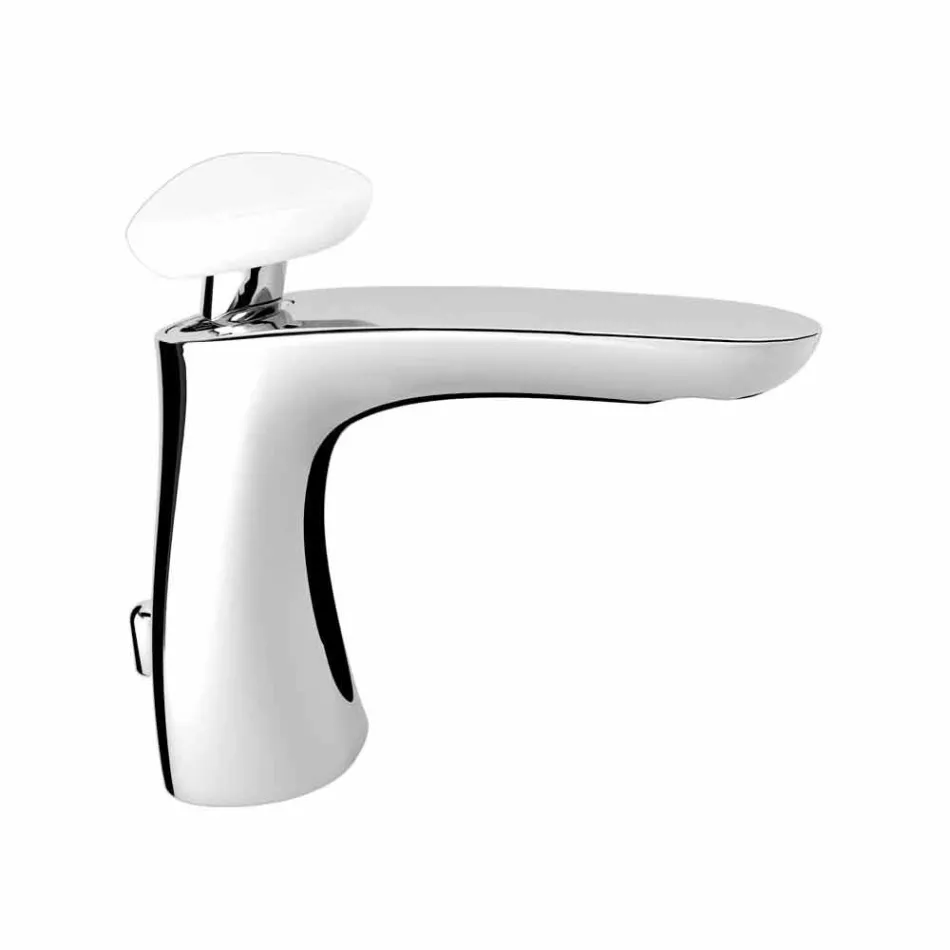 Mezclador de lavabo de latón de diseño moderno Made in Italy - Besugo Viadurini