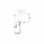 Mezclador de lavabo de latón acabado cromado Made in Italy - Ermia Viadurini