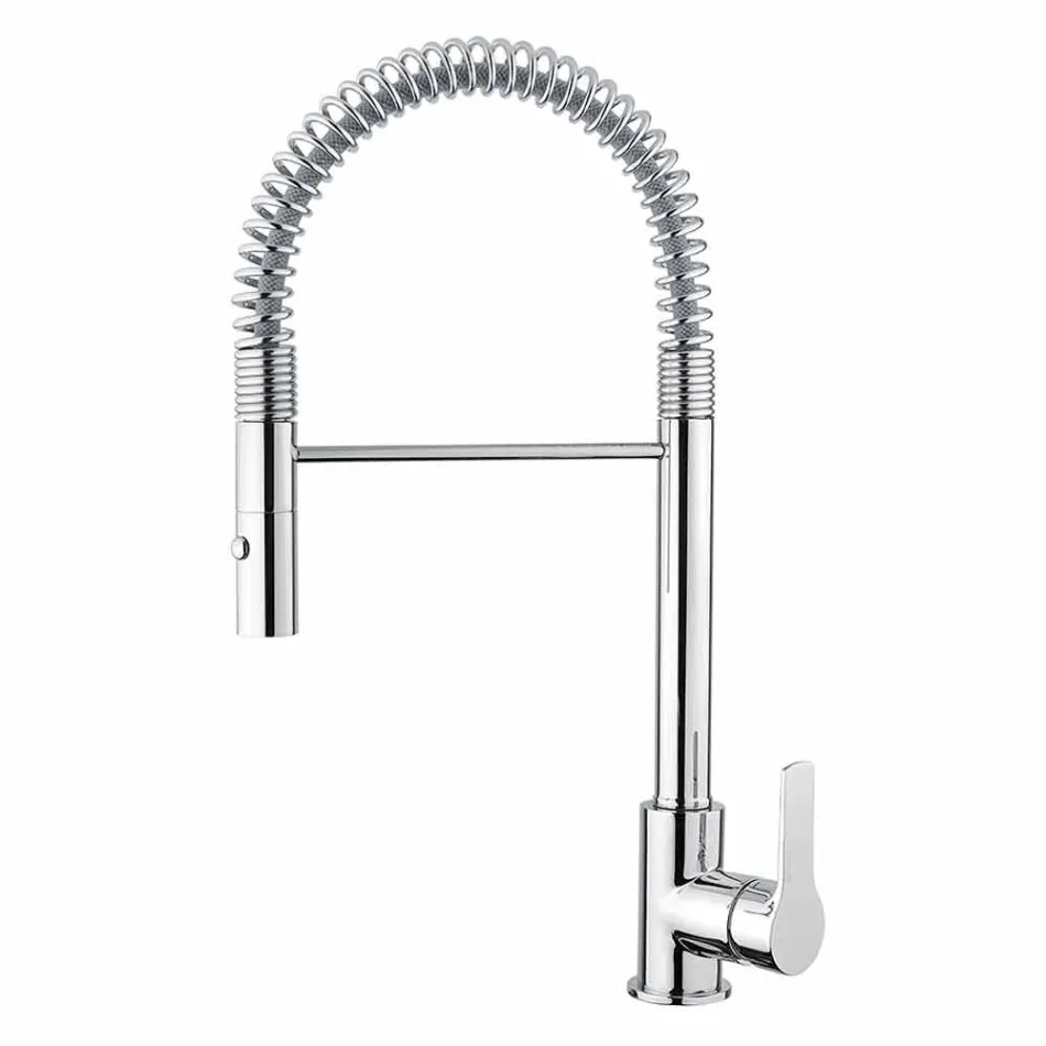 Mezclador de lavabo ajustable con resorte de latón Made in Italy - Cardio Viadurini