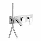 Mezclador de baño empotrado de diseño moderno en latón Made in Italy - Sika Viadurini