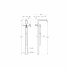 Mezclador de baño de suelo moderno Made in Italy - Pirio Viadurini