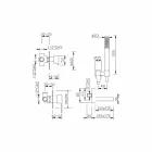 Mezclador de bañera empotrable de diseño Made in Italy - Bibo Viadurini