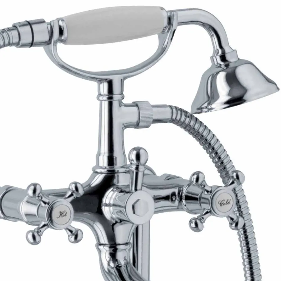 Mezclador de bañera de suelo de diseño clásico en latón Made in Italy - Lisca Viadurini