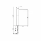 Mezclador de lavabo extendido sin desagüe Made in Italy - Medida Viadurini