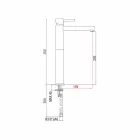 Mezclador de lavabo extendido de latón sin desagüe Made in Italy - Ermia Viadurini