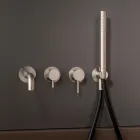 Mezclador de bañera empotrado en acero inoxidable AISI 316L - Garras Viadurini