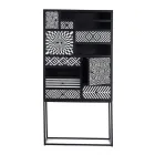 Armario Mosaico Étnico 4 Puertas 6 Cajones en Madera de Mango - Vanitoso Viadurini