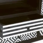 Armario Mosaico Étnico 4 Puertas 6 Cajones en Madera de Mango - Vanitoso Viadurini