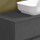 Mueble de baño suspendido con lavabo, diseño en 4 acabados - Paoletto Viadurini