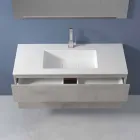 Mueble de suspensión para baño con lavabo integrado en 3 dimensiones - Marione Viadurini
