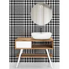 Mueble de baño de pie en teca natural blanca con cajones de colores - Benoit Viadurini