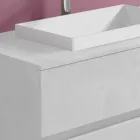 Mueble de baño con lavabo encastrado, moderno diseño suspendido - Casimira Viadurini