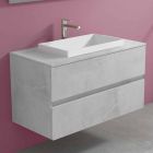 Mueble de baño con lavabo encastrado, moderno diseño suspendido - Casimira Viadurini