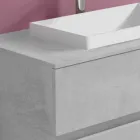 Mueble de baño con lavabo encastrado, moderno diseño suspendido - Casimira Viadurini