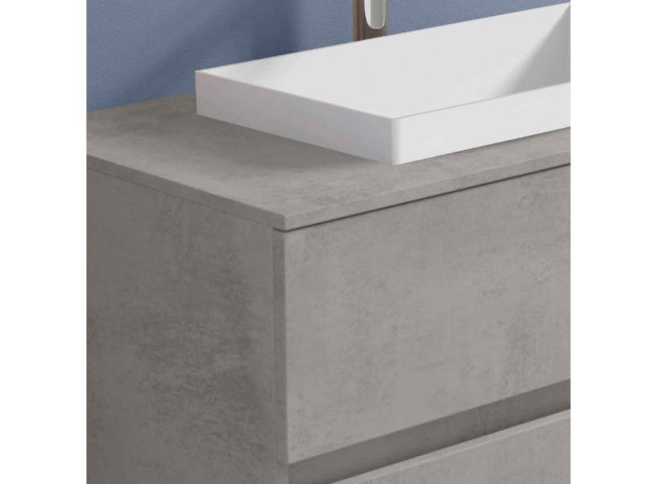 Mueble de baño con lavabo encastrado, moderno diseño suspendido - Casimira Viadurini