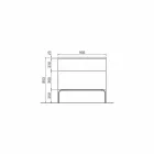 baño moderno móvil con fregadero integrado ámbar, resina y laca Viadurini