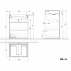 Mueble de baño con suelo de diseño moderno en laminado con lavabo de resina - Pompei Viadurini