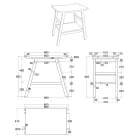 Mueble de baño de diseño de teca recuperada con tapa blanca y soporte - Crina Viadurini