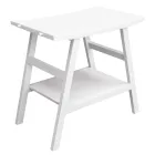 Mueble de baño de diseño de teca recuperada con tapa blanca y soporte - Crina Viadurini