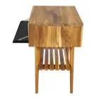 Mueble de Baño Moderno con Acabado en Madera y Sobre Grande Color Negro - Gatien Viadurini