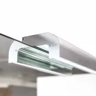 Mueble de baño suspendido moderno con estante para lavabo y espejo de diseño - Michele Viadurini