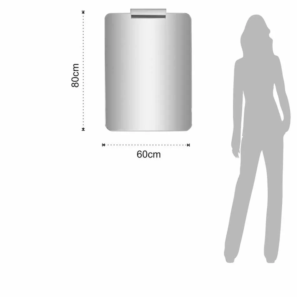 Mueble de baño suspendido moderno con estante para lavabo y espejo de diseño - Michele Viadurini