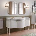 Mueble de baño monocolor con lavabo de cerámica blanca - Candy