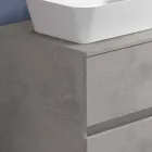 Mueble de baño suspendido con lavabo sobre encimera rectangular, diseño moderno - Dumbo Viadurini