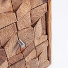Cómoda de madera Sheesham Design 3 cajones Homemotion - Fregene Viadurini